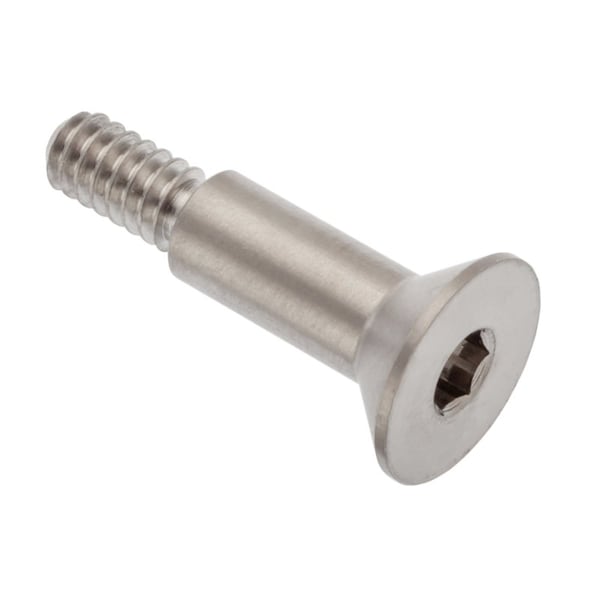 Shoulder Screw, #10-24 Thr Sz, 3/8 Thr Lg, 1/2 in Shoulder Lg, 18-8 Stainless Steel