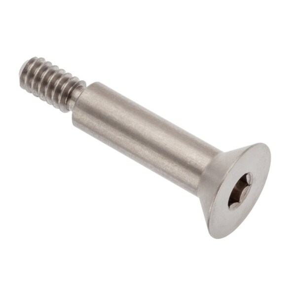 Shoulder Screw, #10-24 Thr Sz, 3/8 Thr Lg, 3/4 in Shoulder Lg, 18-8 Stainless Steel