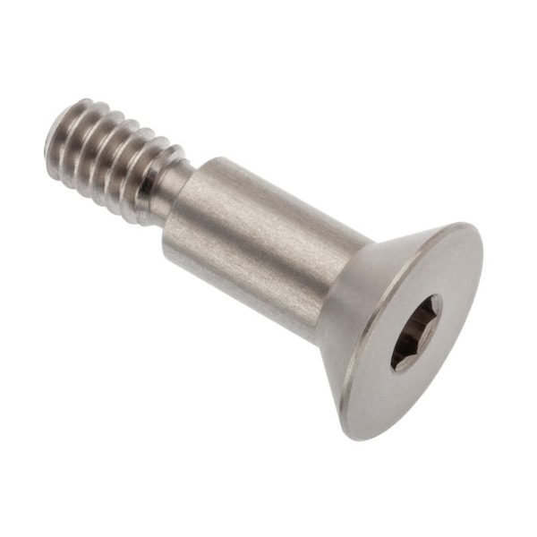 Shoulder Screw, 1/4"-20 Thr Sz, 7/16 Thr Lg, 1/2 in Shoulder Lg, 18-8 Stainless Steel