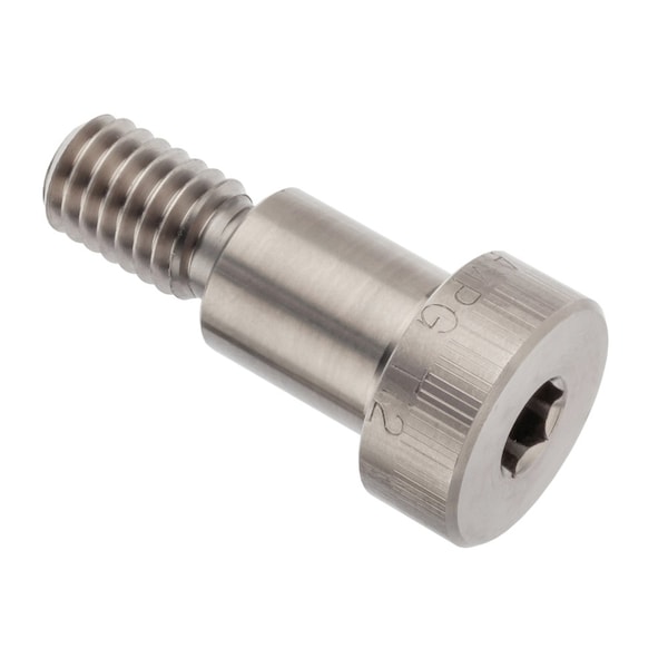 Shoulder Screw, 3A Thr Sz, 5/8 Thr Lg, 1/2 in Shoulder Lg, Titanium