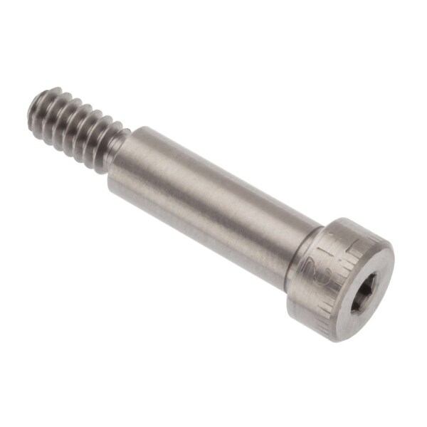 Shoulder Screw, 3A Thr Sz, 3/8 Thr Lg, 3/4 in Shoulder Lg, Titanium