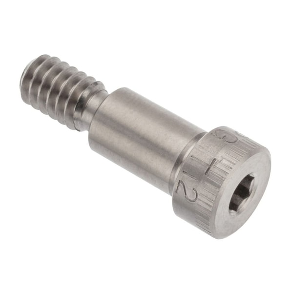 Shoulder Screw, 3A Thr Sz, 7/16 Thr Lg, 1/2 in Shoulder Lg, Titanium
