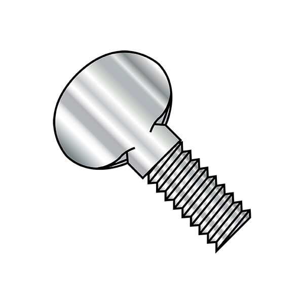 Thumb Screw, 5/16"-18 Thread Size, Spade, Plain Stainless Steel, 1 in Lg, 400 PK