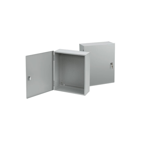 1/4 Turn Latch Electrical Enclosures, 16 in H, 6 in D, 12 in W, 1, Steel
