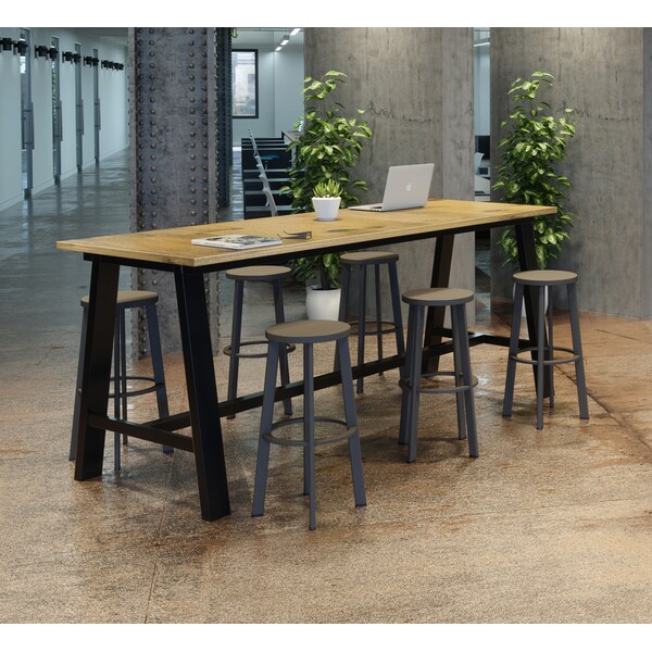 Rectangle KFI Midtown 3 x 10 FT Conference Table, Natural Finish, Standard Height, 120 L, 36 W