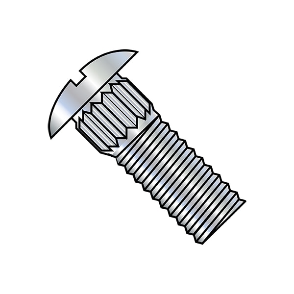 1/4-20X5/8 TRACK BOLT SLOT RIB NECK ZINC AND BAKE, PK5000