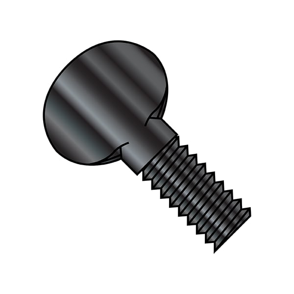 Thumb Screw, 1/4"-20 Thread Size, Spade, Black Oxide Steel, 1/2 in Lg, 800 PK