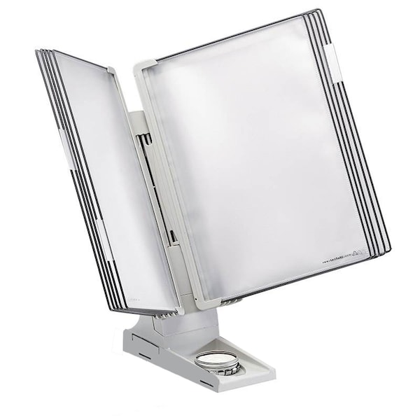 Desk Stand Ext. Set, 10 Pockets, Gray