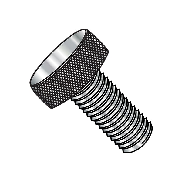 Thumb Screw, #6-32 Thread Size, Round, Plain 18-8 Stainless Steel, 3/8 in Lg, 100 PK