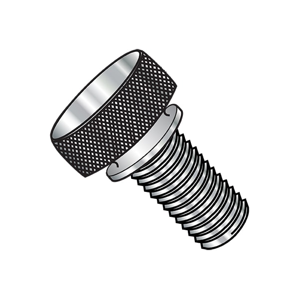 Thumb Screw, #4-40 Thread Size, Round, Plain 18-8 Stainless Steel, 5/16 in Lg, 100 PK
