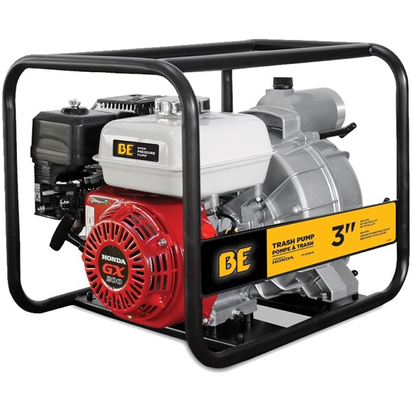 Semi-Trash Pump, 3", 196cc Engine