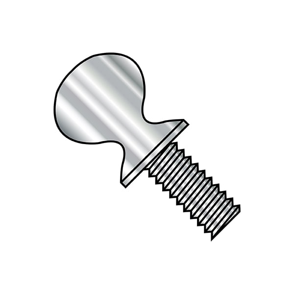 Thumb Screw, 5/16"-18 Thread Size, Spade, Plain Stainless Steel, 1 in Lg, 500 PK
