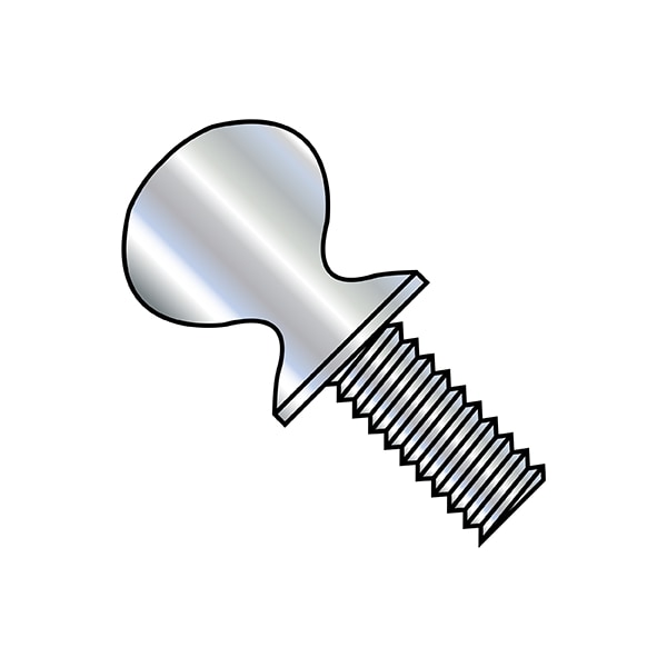 Thumb Screw, 5/16"-18 Thread Size, Spade, Zinc Plated Steel, 1 in Lg, 500 PK