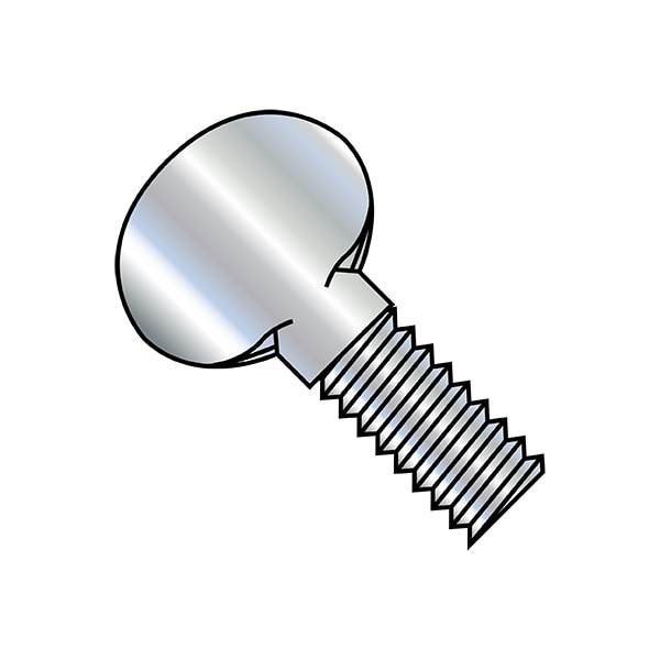 Thumb Screw, 5/16"-18 Thread Size, Spade, Zinc Plated Steel, 1 in Lg, 400 PK