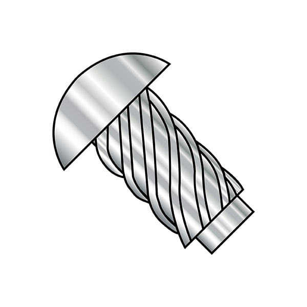 Thumb Screw, #8 Thread Size, Round, Plain Stainless Steel, 3/16 in Lg, 10000 PK