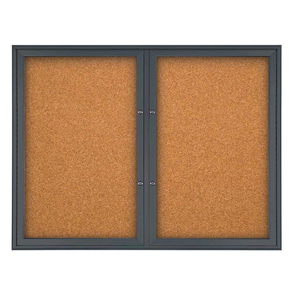 Double Door Radius Plus Corkboard, 42"X
