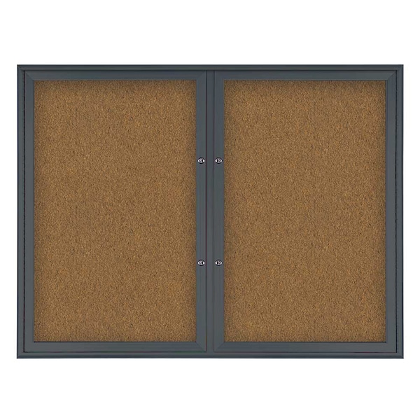 Double Door Radius Plus Corkboard, 42"X