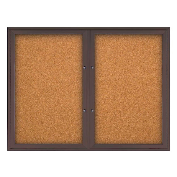 Double Door Radius Plus Corkboard, 42"X