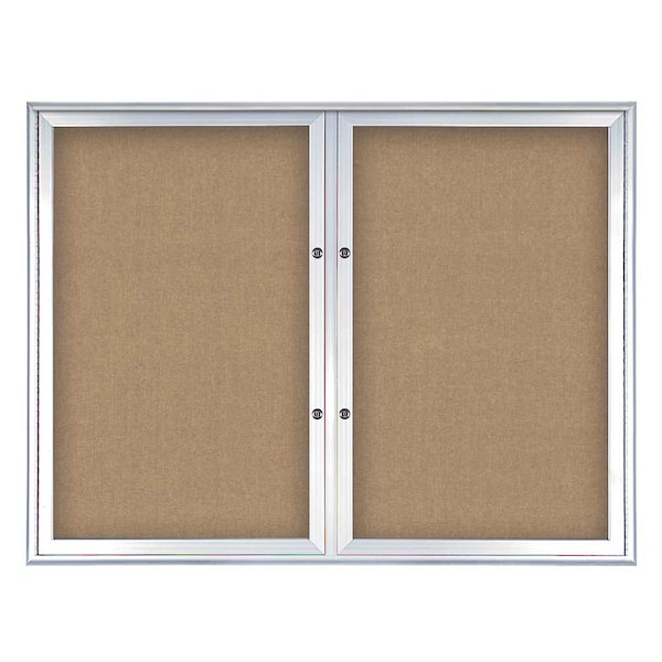 Double Door Radius Plus Corkboard, 42"X