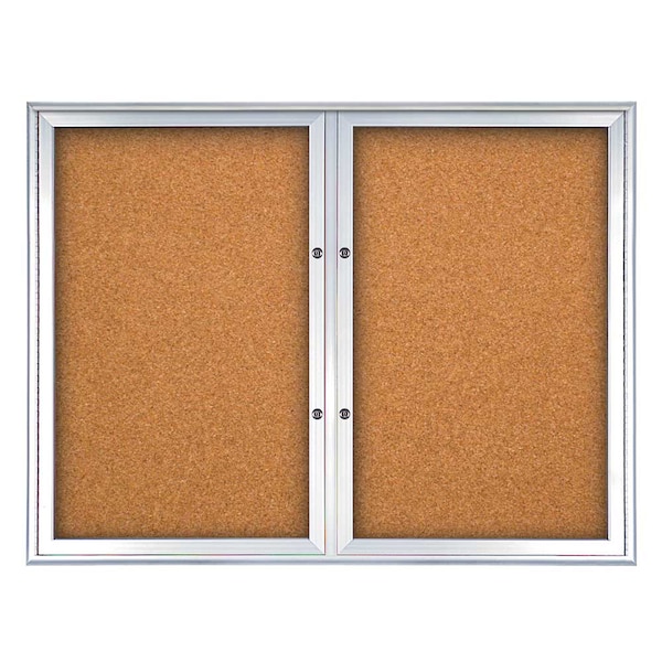 Double Door Radius Plus Corkboard, 42"X