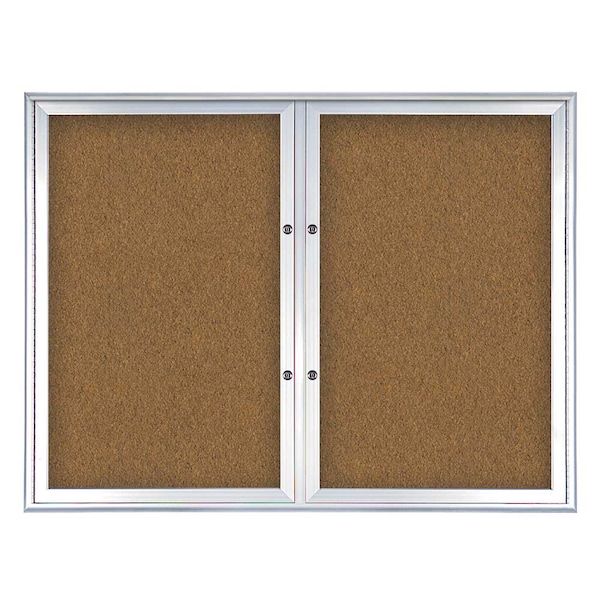 Double Door Radius Plus Corkboard, 42"X