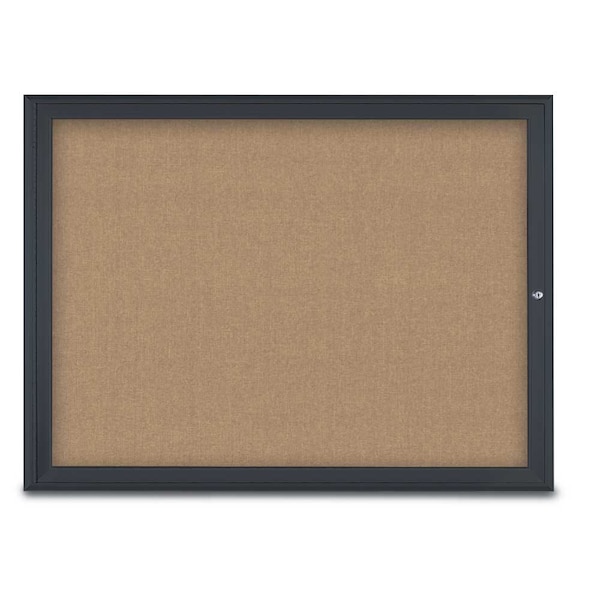 Single Door Radius Corkboard, 48"X36", B