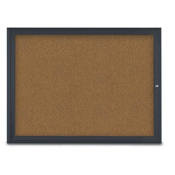Single Door Radius Corkboard, 48"X36", B