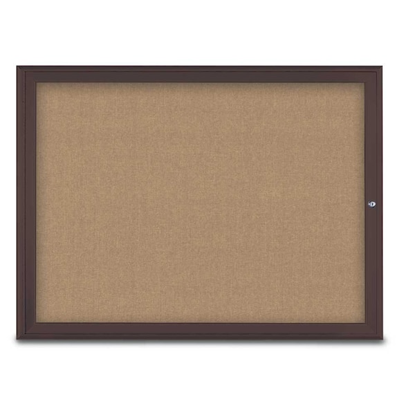 Single Door Radius Corkboard, 48"X36", B