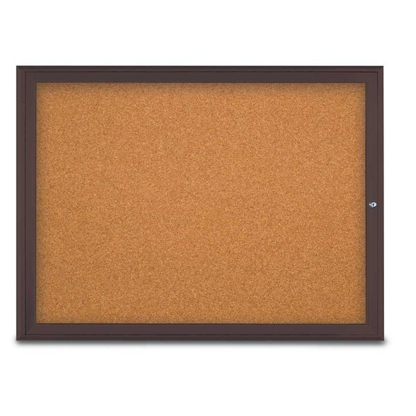 Single Door Radius Corkboard, 48"X36", B