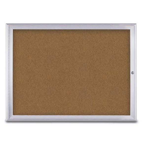 Single Door Radius Corkboard, 48"X36", S