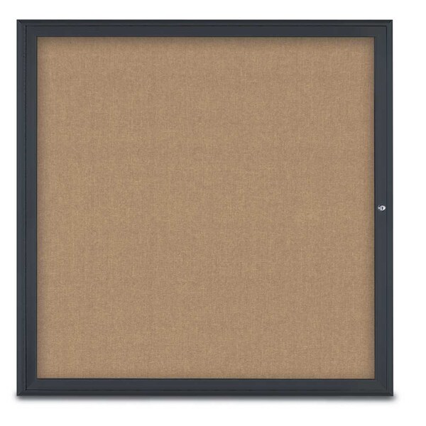 Single Door Radius Corkboard, 48"X48", B