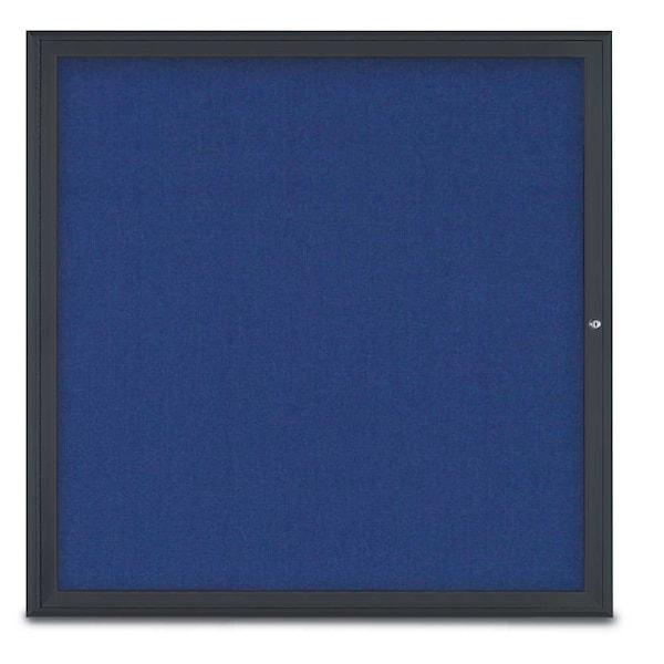Single Door Radius Corkboard, 48"X48", B