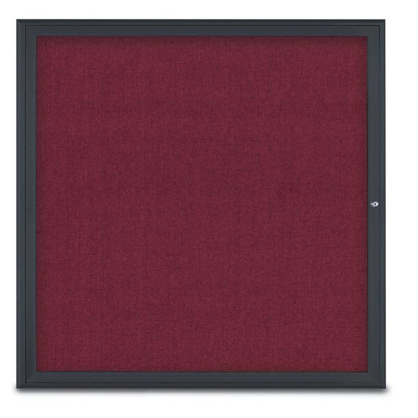 Single Door Radius Corkboard, 48"X48", B