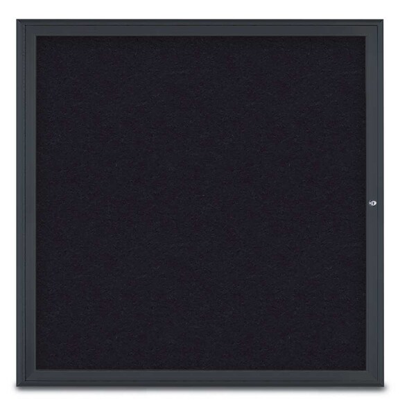 Single Door Radius Corkboard, 48"X48", B