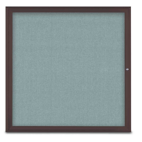 Single Door Radius Corkboard, 48"X48", B