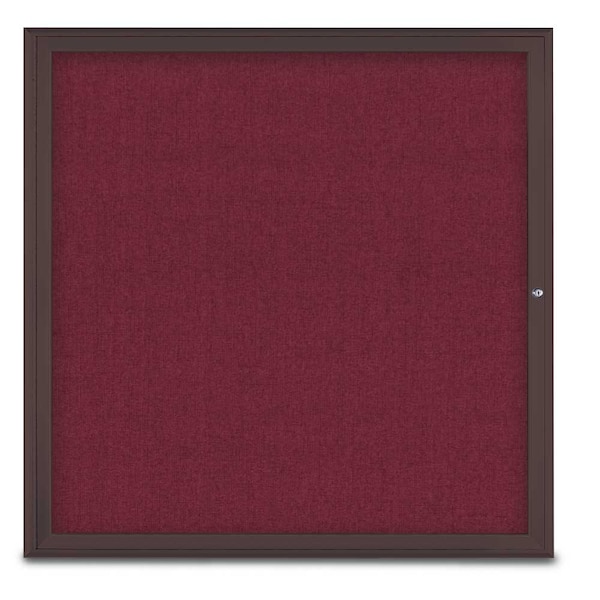 Single Door Radius Corkboard, 48"X48", B