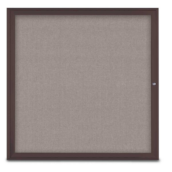 Single Door Radius Corkboard, 48"X48", B