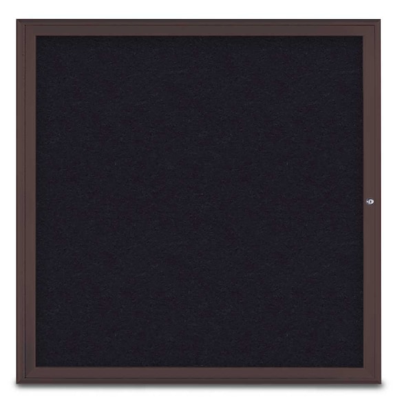 Single Door Radius Corkboard, 48"X48", B