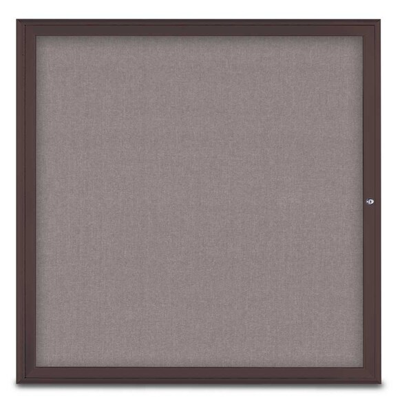 Single Door Radius Corkboard, 48"X48", B
