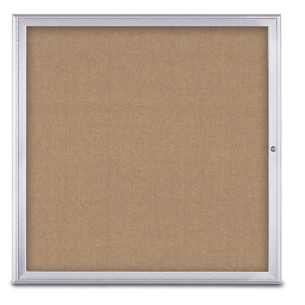 Single Door Radius Corkboard, 48"X48", S