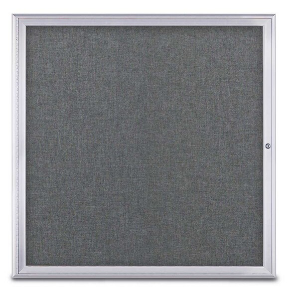 Single Door Radius Corkboard, 48"X48", S