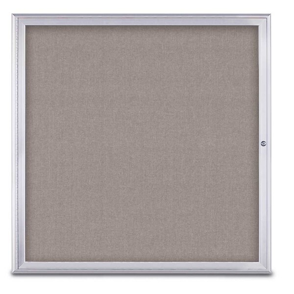 Single Door Radius Corkboard, 48"X48", S