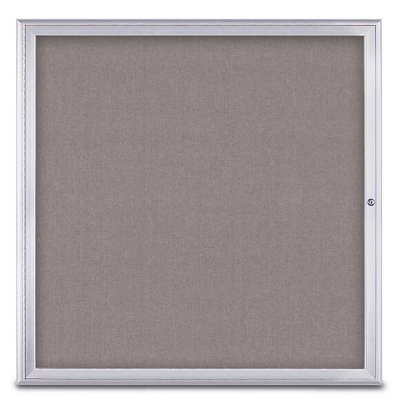Single Door Radius Corkboard, 48"X48", S