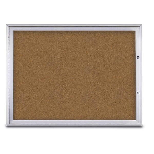 Single Door Radius Plus Corkboard, 48"X
