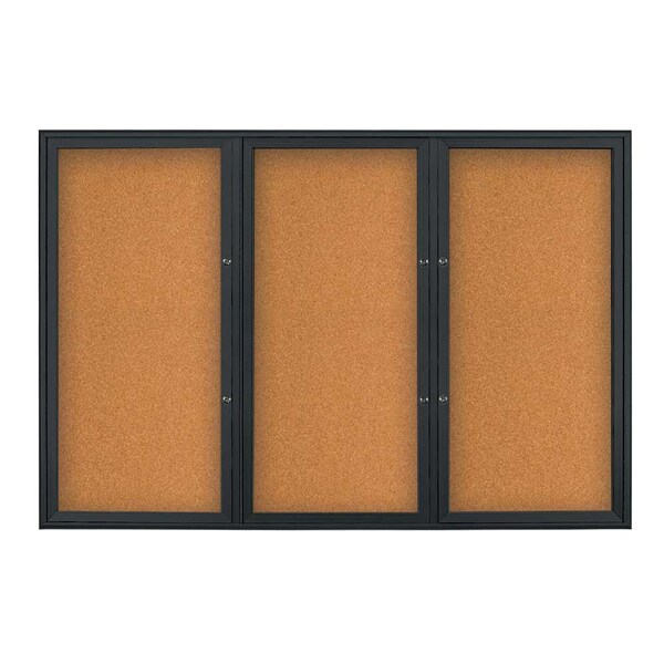 Triple Door Radius Plus Corkboard, 72" x
