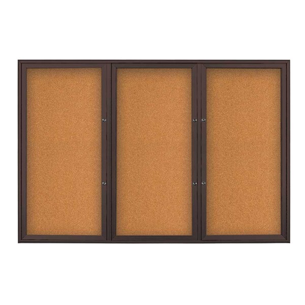 Triple Door Radius Plus Corkboard, 72" x