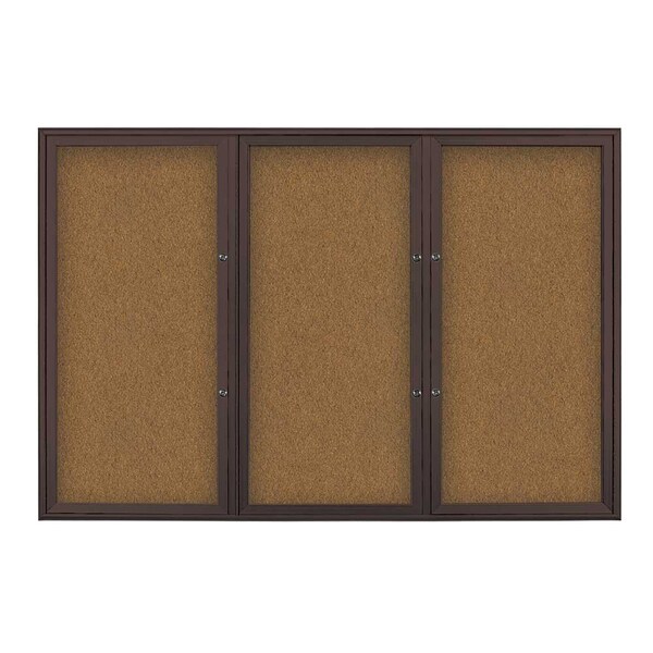 Triple Door Radius Plus Corkboard, 72" x