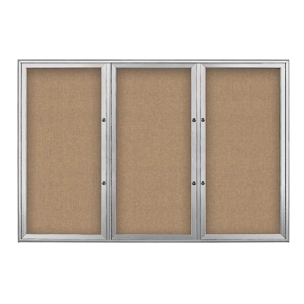 Triple Door Radius Plus Corkboard, 72" x