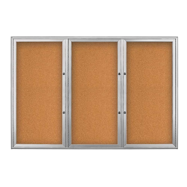 Triple Door Radius Plus Corkboard, 72" x