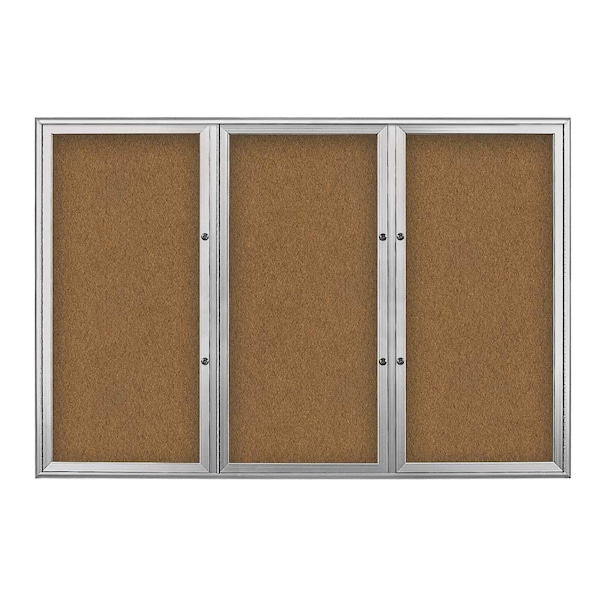 Triple Door Radius Plus Corkboard, 72" x